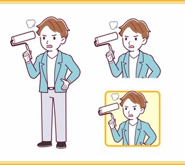 Young man with brown hair