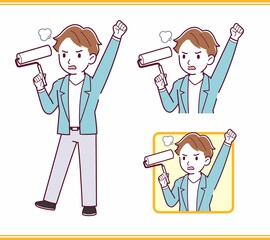 Young man with brown hair