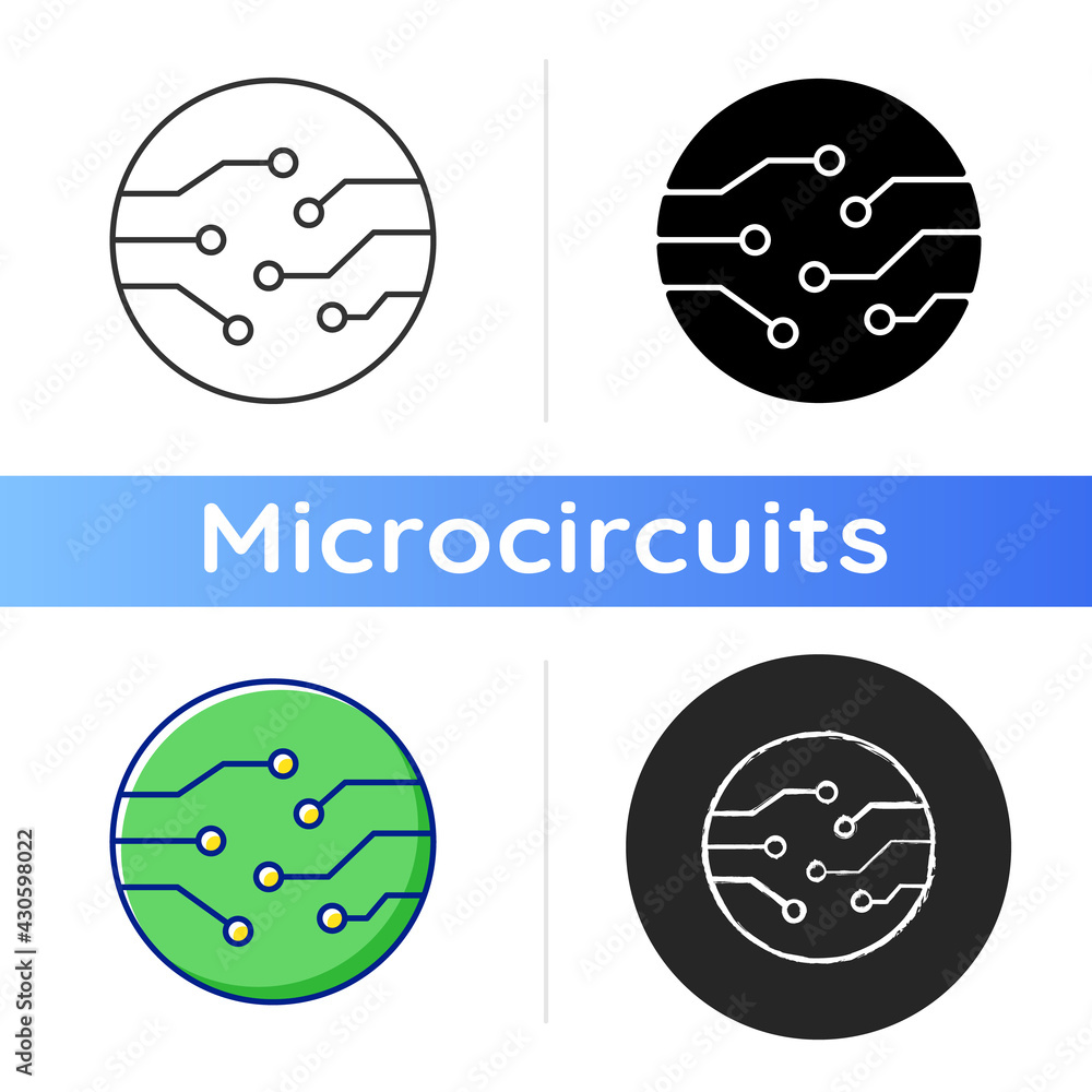 Poster circuit board connectors icon. electronic connections to make connections between different componen