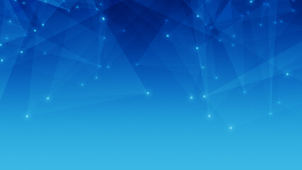 Abstract technology and science polygonal space low poly background Tone blue with connecting dots and lines.