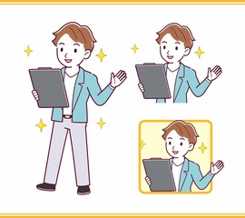 Young man with brown hair