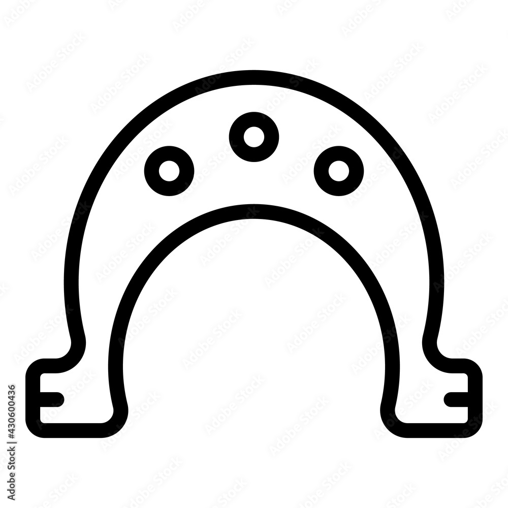 Poster ranch horseshoe icon. outline ranch horseshoe vector icon for web design isolated on white backgroun