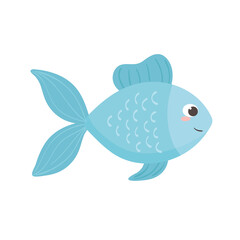 cute blue fish