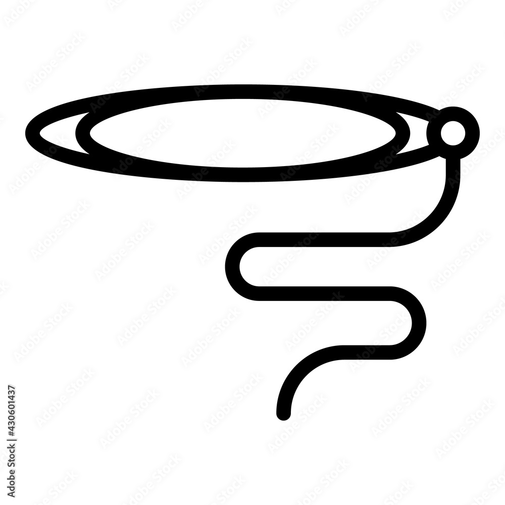 Poster ranch lasso icon. outline ranch lasso vector icon for web design isolated on white background