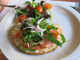 salad with salmon