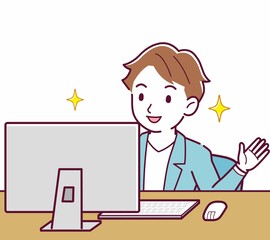 Young man with brown hair