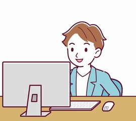 Young man with brown hair