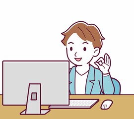 Young man with brown hair