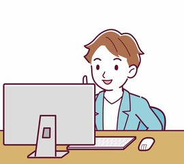 Young man with brown hair