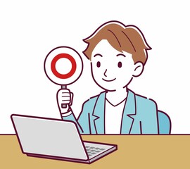 Young man with brown hair