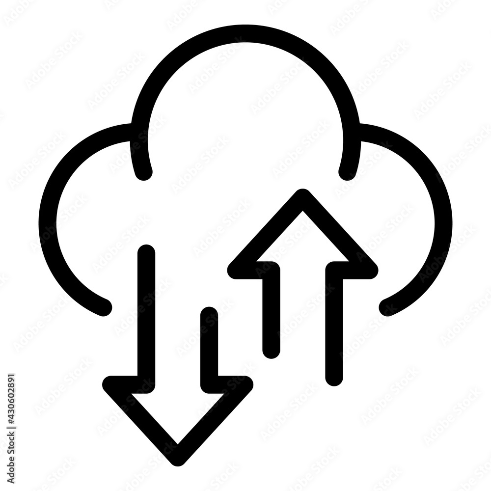 Poster cloud internet icon. outline cloud internet vector icon for web design isolated on white background