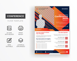 Modern Creative Colorful Conference Flyer template