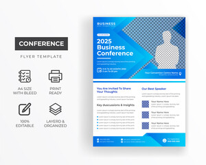 Modern Creative Colorful Conference Flyer template