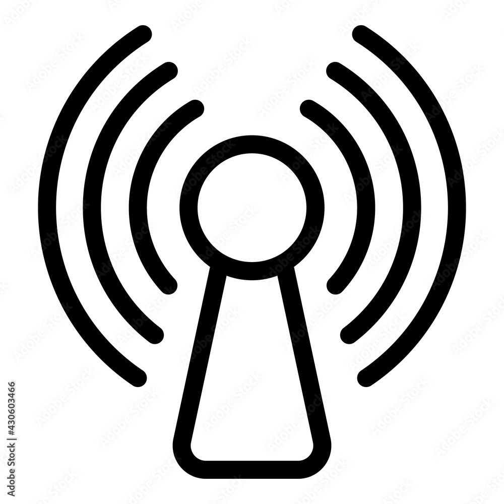 Poster internet signal icon. outline internet signal vector icon for web design isolated on white backgroun