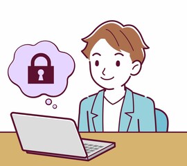 Young man with brown hair