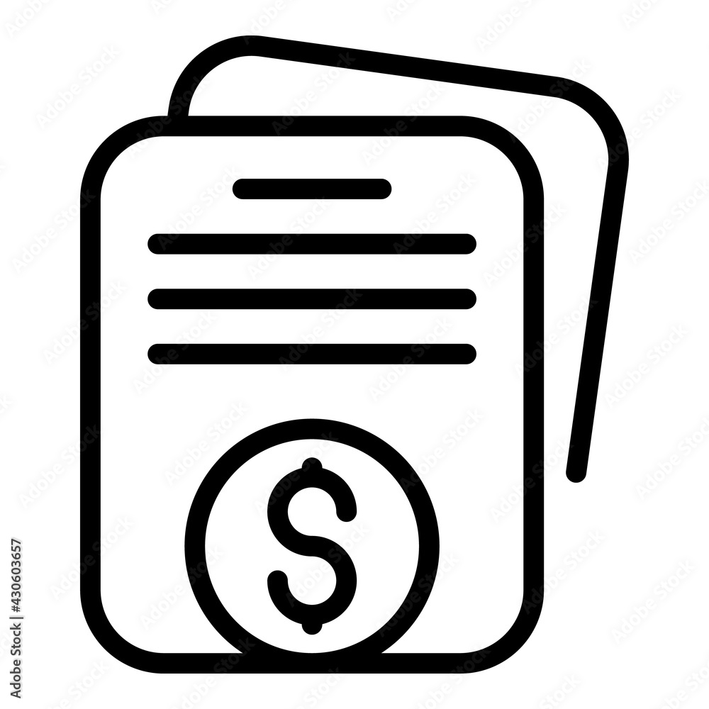 Poster compensation icon. outline compensation vector icon for web design isolated on white background