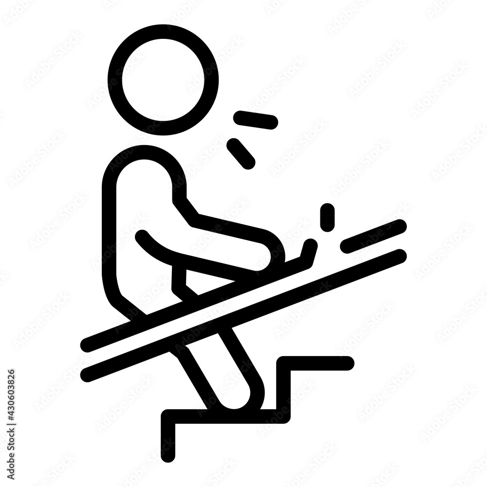 Poster compensation broken icon. outline compensation broken vector icon for web design isolated on white b