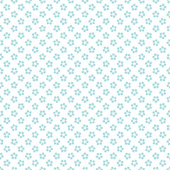 Fototapeta premium Endlosmuster Gedrehte Blumen Aus Punkten Blau Weiß