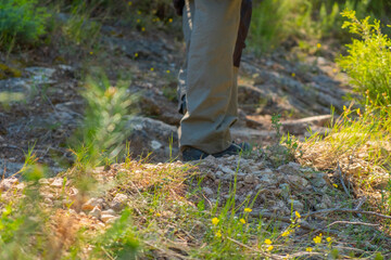 
Hiking route in a town in the province of Valencia, nature on a sunny day.