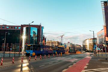 morning view of the sights of the city of wroclaw in poland
