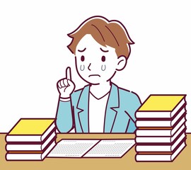 Young man with brown hair