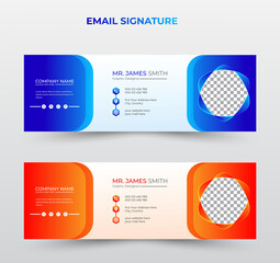 Corporate, Modern and Professional Email Signature. Creative Multipurpose business email signatures