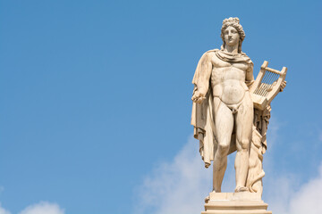 The statue of Apollo. Member of the Twelve Olympians, God of oracles, healing, archery, music and...
