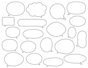 Fototapeta premium ふきだしのセット 見出し 