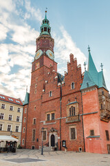 Obraz premium morning view of the sights of the city of wroclaw in poland