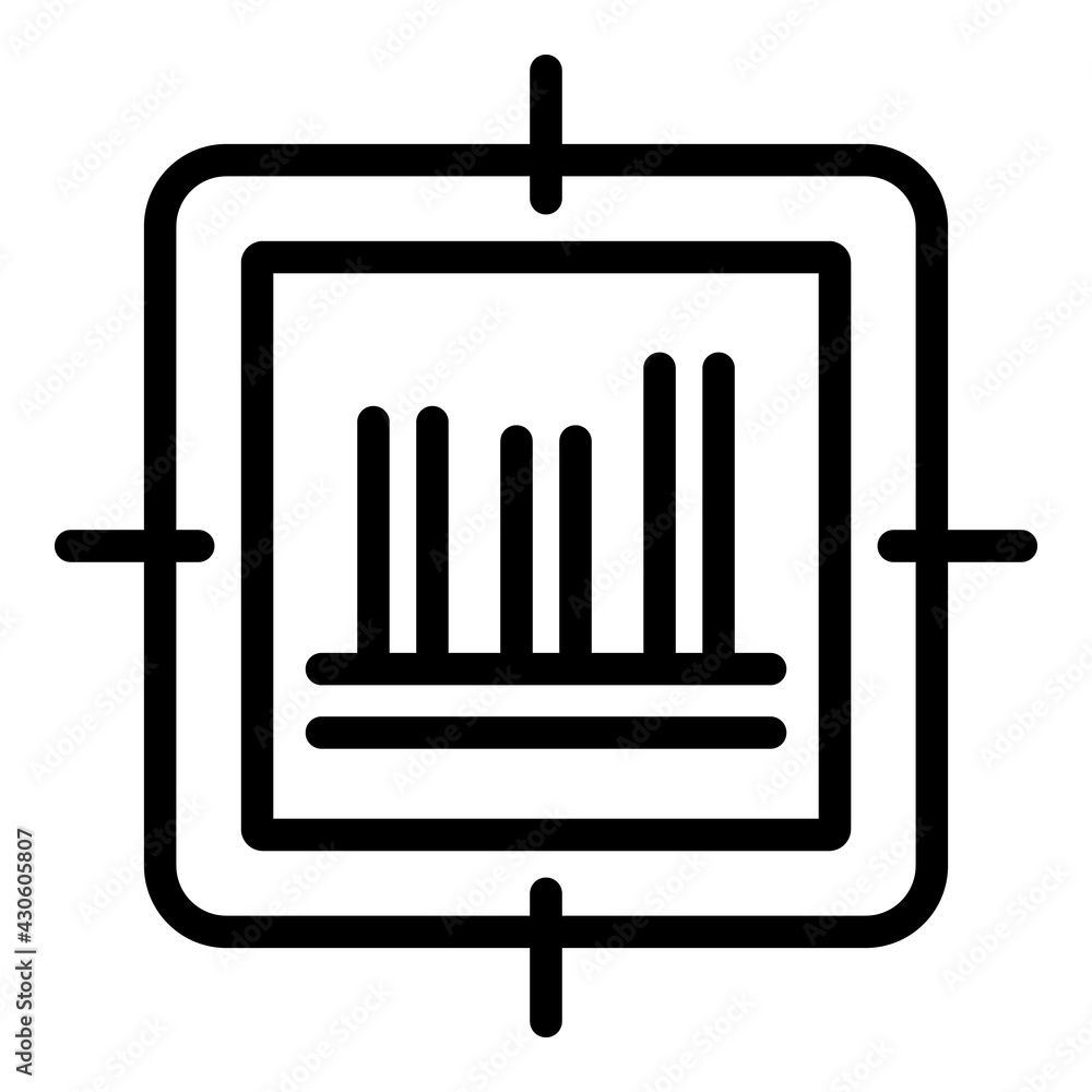 Poster Liability target icon. Outline Liability target vector icon for web design isolated on white background