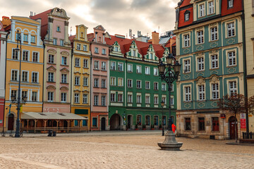 morning view of the sights of the city of wroclaw in poland
