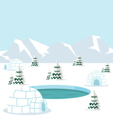 north pole arctic background concept