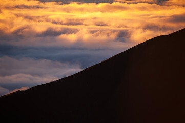 Sunrise at summit of Haleakala , Maui, Hawaii