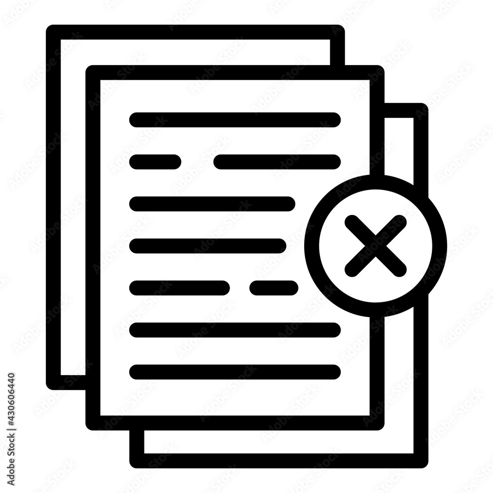 Poster liability documents icon. outline liability documents vector icon for web design isolated on white b