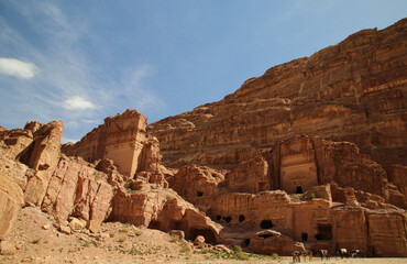 Unayshu tomb in the archaeological site of Petra
