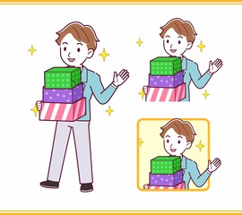 Young man with brown hair