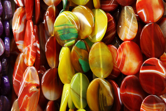 Agate Akik Semi Precious Stone Quartz Strings