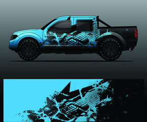 Truck decal graphic wrap vector, abstract background