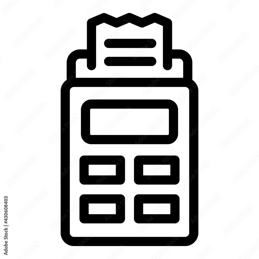 Poster payment terminal rejected icon. outline payment terminal rejected vector icon for web design isolate