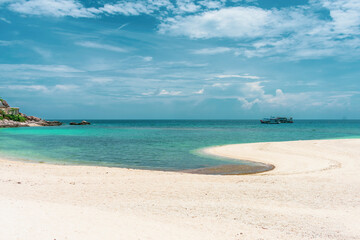 Fototapeta na wymiar Empty beach Koh Tao, Thailand pandemic travel