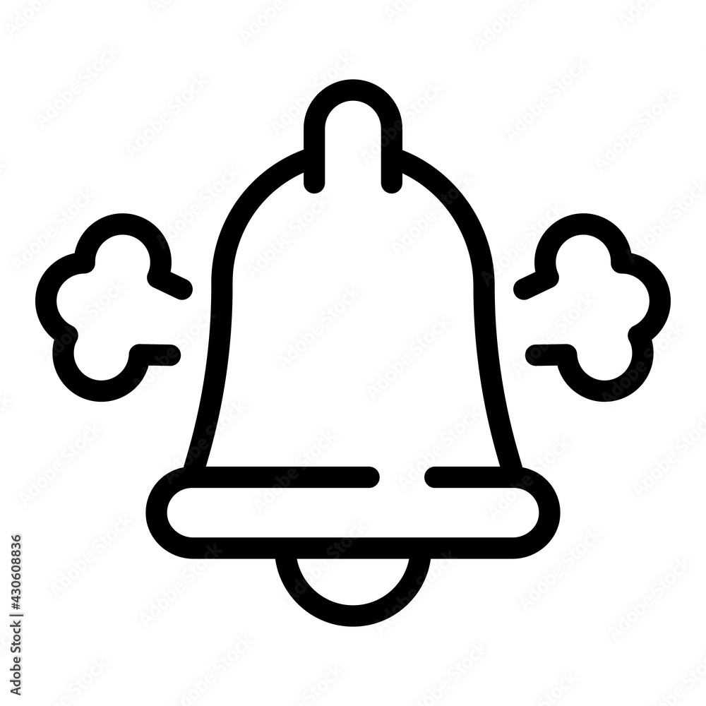 Wall mural bell job rush icon. outline bell job rush vector icon for web design isolated on white background