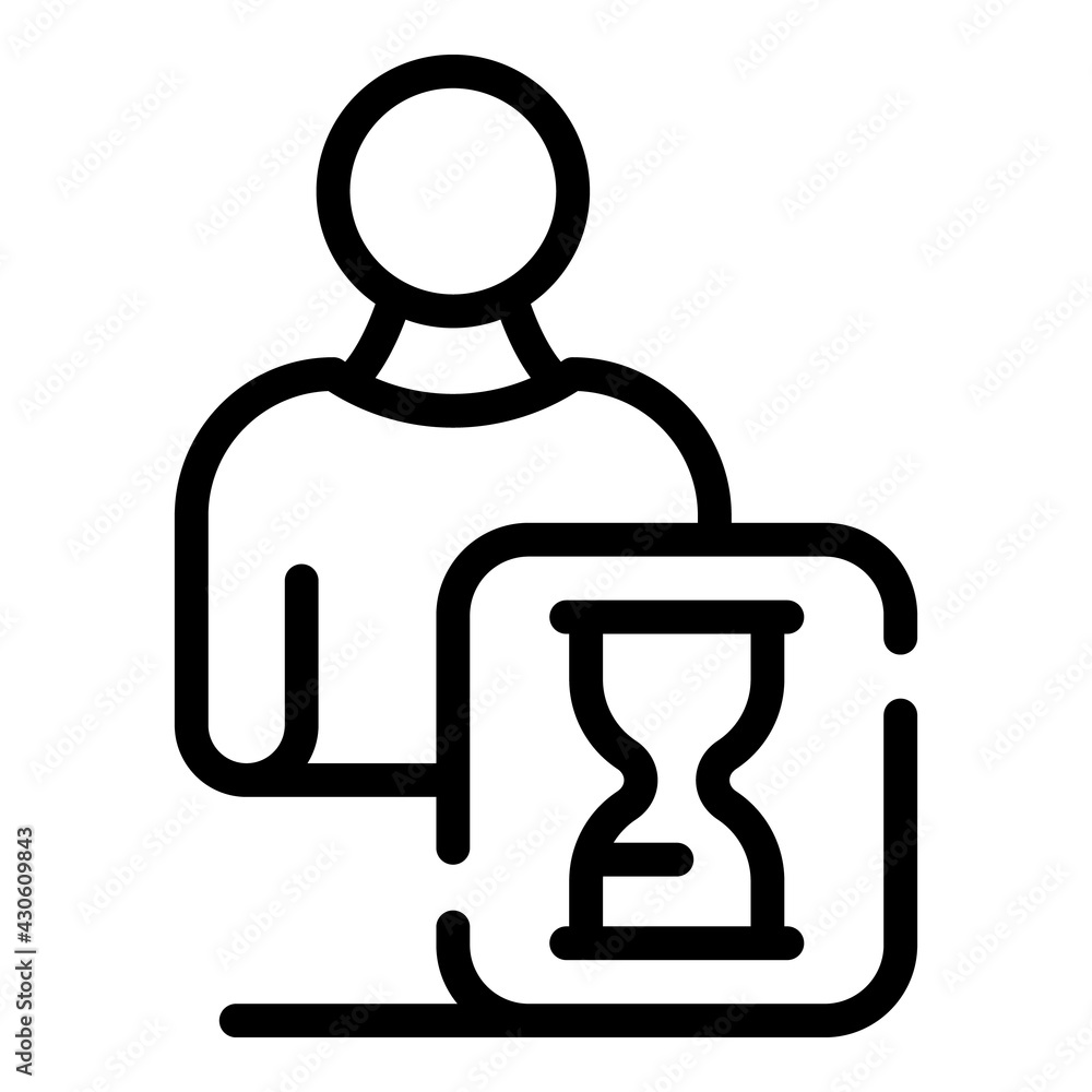 Poster rush job time management icon. outline rush job time management vector icon for web design isolated 