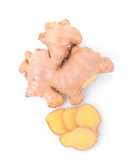 ginger isolated on white background.