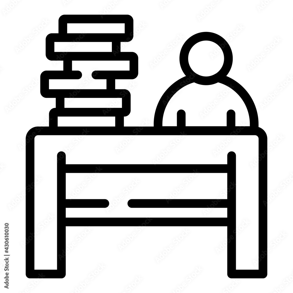 Poster rush job library icon. outline rush job library vector icon for web design isolated on white backgro