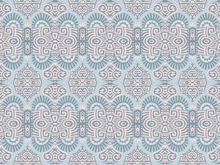 Fototapeta na wymiar Abstract Ethnic Vector Seamless Pattern. Trendy boho tile. African textile design. Scandinavian ornament. Perfect for wallpaper, cloth, wrapping paper and other endless fill.