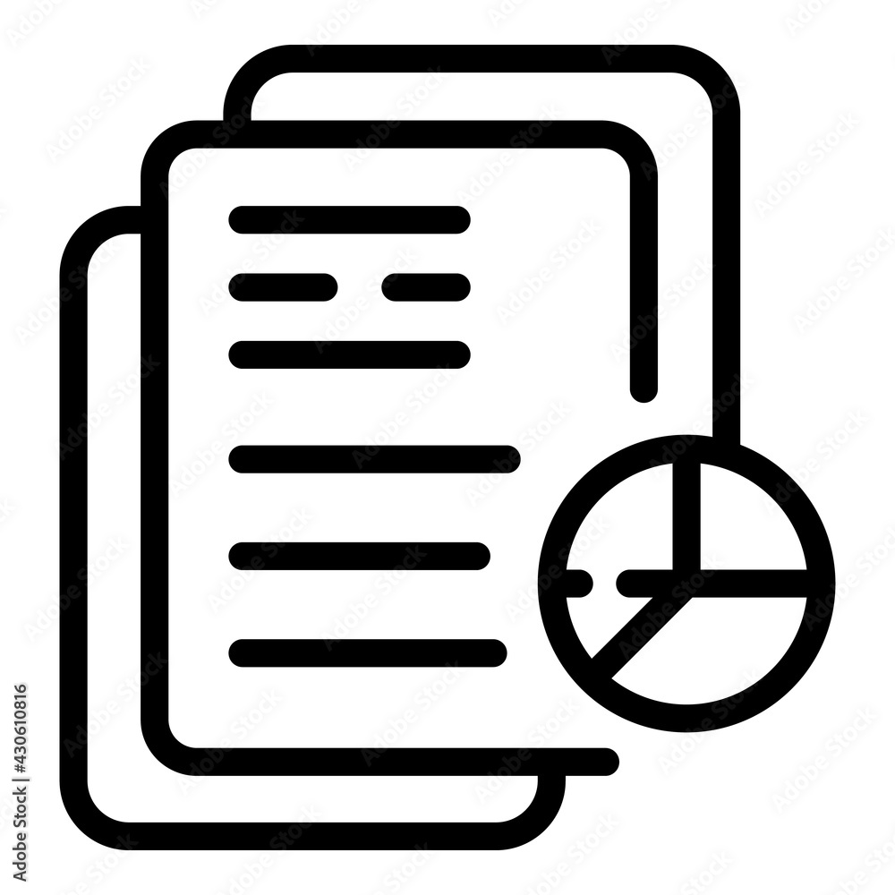 Poster result money document graph icon. outline result money document graph vector icon for web design iso
