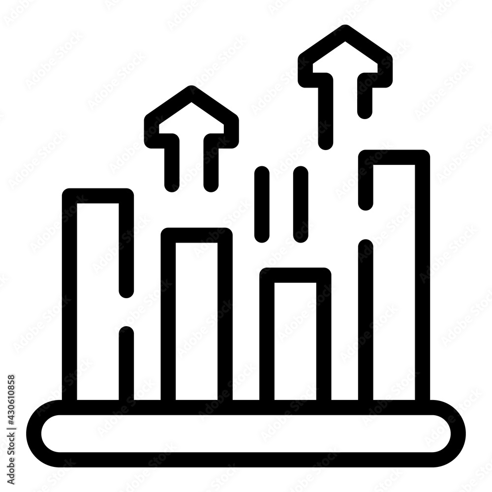 Poster result money graph chart icon. outline result money graph chart vector icon for web design isolated 