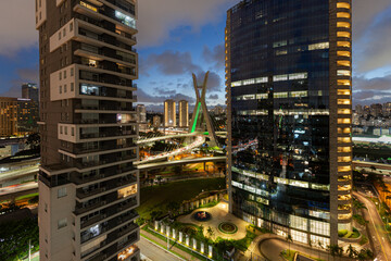 Fototapeta na wymiar São Paulo Skycrapers aerial view