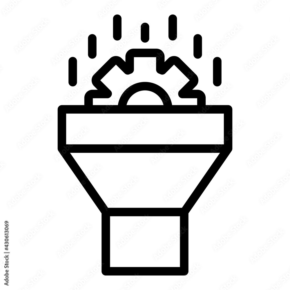 Poster data funnel icon. outline data funnel vector icon for web design isolated on white background