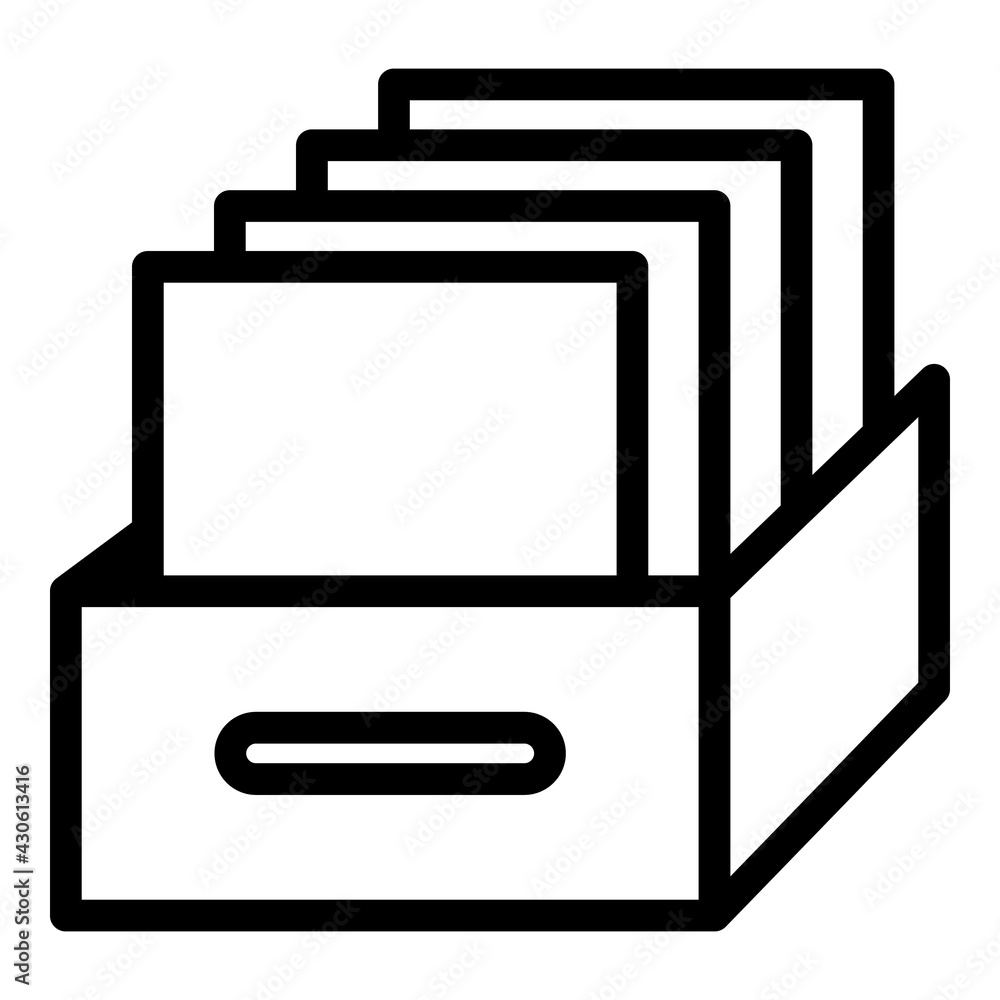 Poster big data documents icon. outline big data documents vector icon for web design isolated on white bac
